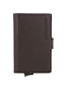 Piquadro Blue Square Kreditkartenetui Leder 10 cm in dark brown