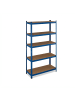 relaxdays 2 x Schwerlastregal in Blau - (B)100 x (H)180 x (T)40 cm