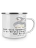 Mr. & Mrs. Panda Emaille Tasse 9. Hochzeitstag Keramikhochzeit m... in Weiß