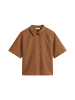 Marc O'Polo DENIM Kurzarm-Bluse relaxed in Melted Chocolate