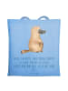 Mr. & Mrs. Panda Shopping Tasche Selbstvertrauen stärken mit Spruch in Sky Blue
