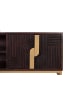 Giner y Colomer TV-Schrank aus massivem Mangoholz mit goldenem Metallsockel in Brown
