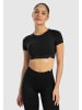 SMILODOX Crop Shirt Soheli in Schwarz