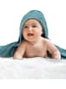 normani 2x Baby Wickeltücher aus Bio-Baumwolle in Petrol/Hellblau