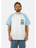 HOMEBOY HOMEBOY Herren Homeboy Äitsch n´ Bee Raglan Tee in white/pool blue