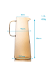 Intirilife Karaffe Kanne aus Glas Wasser Krug in Amber