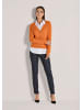 MADELEINE Kaschmir Cardigan mit V-Ausschnitt in pastellorange