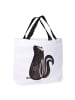 Mr. & Mrs. Panda Henkeltasche Stinktier Sitzen ohne Spruch in Weiß