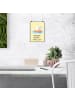 Mr. & Mrs. Panda Poster Sommer Meer Glück mit Spruch in Gelb Pastell