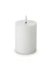 relaxdays 4 x LED Kerzen in Weiß - (H)13 x Ø 7,5 cm