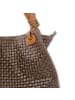 Florence Florence Handtasche, Umhängetasche Leder dunkelbraun ca. 31cm