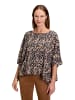 Betty Barclay Schlupfbluse mit Schmucksteinen in Dark Blue/Brown