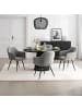 home24 Polsterstuhl Glassburn 2er-Set in Grau