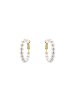 Luxenter Luxenter white pearl earrings with 18-carat yellow gold finish - Rabak