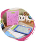 Step by Step Faltbare Heftbox, DIN-A4-Format in Pink / Transparent