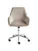 Beliani Bürostuhl WELLSTON in Beige/Silber/Schwarz - (W) 55 x (H) 80 x (L) 55 cm