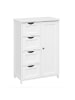 VASAGLE Badezimmerschrank Sofie in Weiß - (B)30 x (H)82 x (T)55 cm