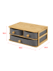 en.casa Organizer Mäntsälä Bambus in Beige (H)80cm (B)23cm (T)23cm
