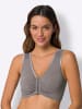 Sieh an! Vorderverschluss-BH in grau + erika