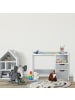 relaxdays Kinderschreibtisch in Weiß/ Grau - (B)80 x (H)60 x (T)38 cm