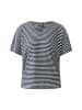 Oui Leinen T-Shirt in white blue