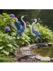 relaxdays 2 x Gartendeko Figur "Reiher" in Mehrfarbig