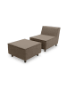 58 aufm Kessel GARTENLOUNGE Set 1 Brandie 146x77x176 mit Outdoorbezug in braun