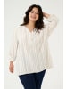 KAFFE curve Bluse langarm KCmille Loose fit in Chalk / Chinchilla Stripe