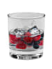 Mr. & Mrs. Panda Tumbler Glas Pinguin Lagerfeuer mit Spruch in Transparent