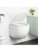 COSTWAY Keramisches Wand Toilette mit Toilettensitz in Weiß