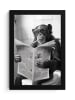 MuchoWow Poster mit Leiste Zeitung Affe