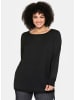 sheego Longpullover in schwarz