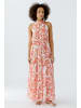 Oui Maxikleid in white red