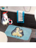 Mr. & Mrs. Panda Badeteppich Pinguin umarmen ohne Spruch in Eisblau