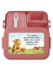 Mr. & Mrs. Panda Bento Box Kuh  Pommes Design mit Spruch in Rot Pastell