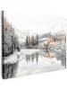 MuchoWow Leinwand Bilder Gefrorener Fluss