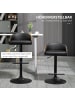 HOMCOM Barhocker-48B x 49,5T x 76-96H cm-Schwarz+Kaffee