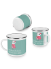 Mr. & Mrs. Panda Camping Emaille Tasse Brautjungfern Wunder mit ... in Meeresbrise