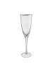 Butlers Sektglas mit Goldrand und Rillen 250ml GOLDEN TWENTIES in Transparent