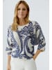 Oui Pullover in white blue