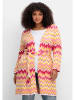 sheego by Joe Browns Lange Strickjacke in cremerosé-offwhite