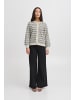 ICHI Strickjacke IHBRIELLE Loose fit in Oatmeal w. black