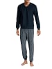 Calida Pyjama mit Bündchen in Dark sapph