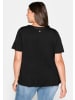 sheego T-Shirt in schwarz