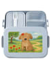 Mr. & Mrs. Panda Brotdose Hund Dame Design ohne Spruch in Blau Pastell