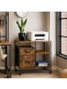 relaxdays Rollcontainer in Braun/Schwarz - (B) 76,5 x (H) 75,5 x (T) 40 cm