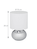 relaxdays Tischlampe in Silber/ Weiß - (H)28 x Ø 18 cm