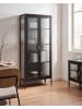 Beliani Büroschrank GLEORA in Schwarz - (W) 80 x (H) 180 x (L) 35 cm