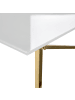 Beliani Couchtisch EMPORIA in Weiß/Gold - (W) 50 x (H) 40 x (L) 100 cm