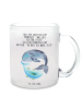 Mr. & Mrs. Panda Teetasse Glas Walfisch Thunfisch mit Spruch in Transparent